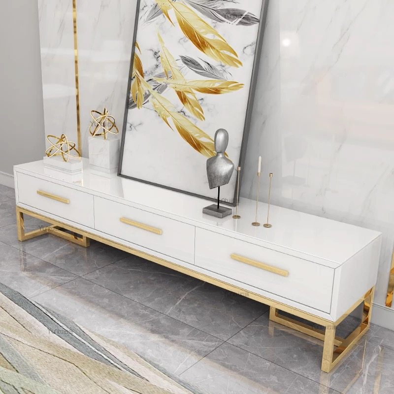 Light luxury living room TV cabinet modern small household minimal tea cabinet combined locker cabinet cabinet cabinet