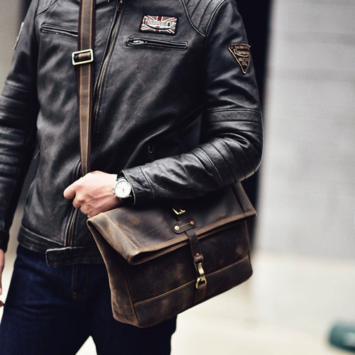 Кожаная трендовая сумка на одно плечо, сумка через плечо, воловья кожа