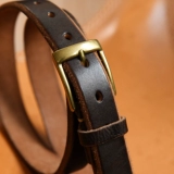 Кожаный джинсовый ремень, медные штаны, в американском стиле, увеличенная толщина, из натуральной кожи