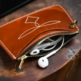 Ретро качественный бумажник с молнией, кожаный изысканный картхолдер, сумка-органайзер, в американском стиле, из натуральной кожи, Италия