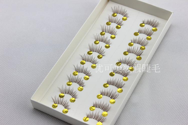 49 # Lông mi giả, phần đuôi dài, cà phê nâu tự nhiên, cánh Yiruo, phần ngọt nửa mắt Nhật Bản - Lông mi giả kích mí lưới cuộn