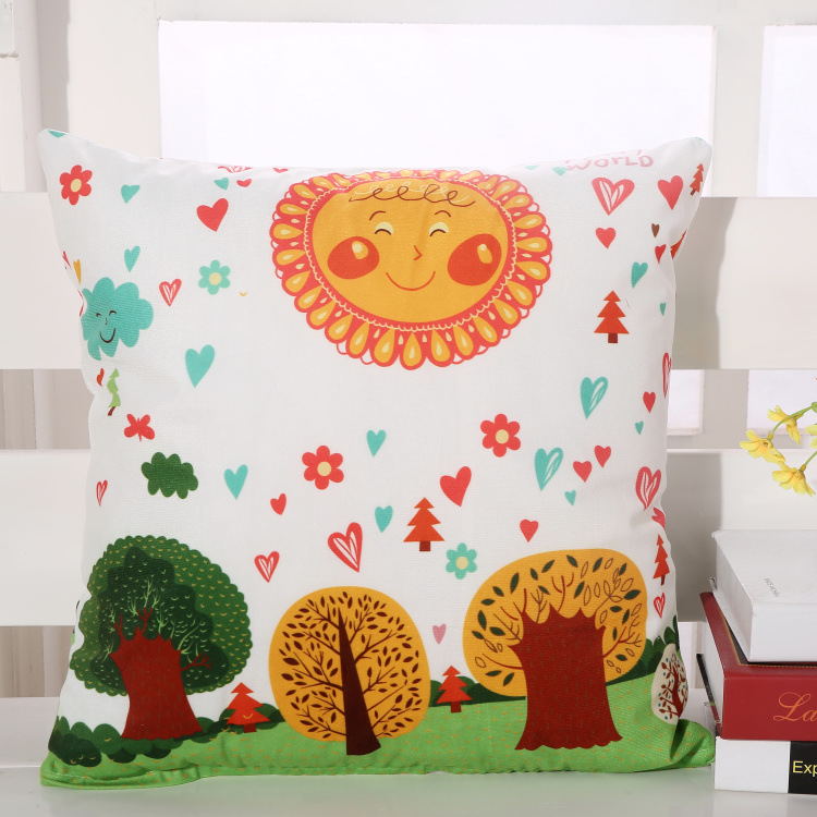 Mềm xơ bông phim hoạt hình đứng về phía in văn phòng sofa đệm gối xe lại đệm bìa lõi 50 yard goi chu u