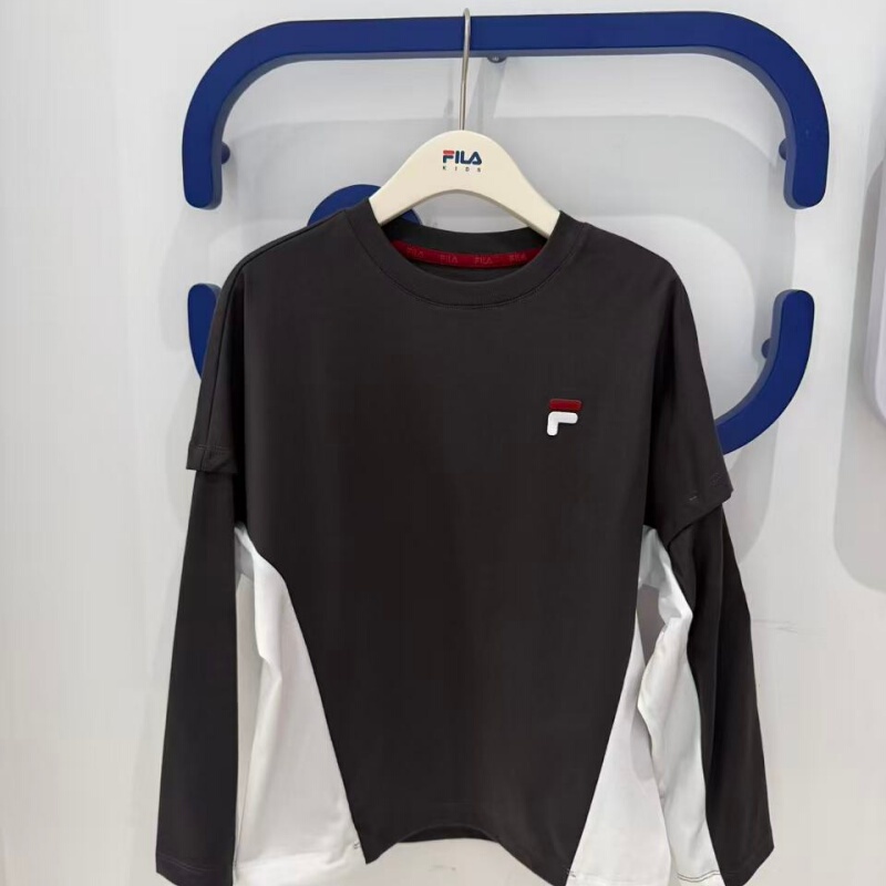 Fila Children's Clothing 2026 Autumn New Style Boys' Sports Casual Loose Long-Sleeved T-Shirt K12B631201