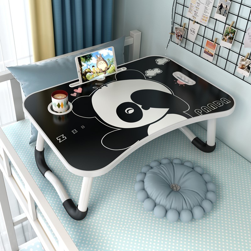 Bed Small table Folding Student Notebook Computer Desks Lazy study Dormitory Bed Upper Table Cartoon Desk