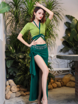 Belly dance practice suit summer 2021 new beginner oriental dance sleeve long dress suit Modal fashion thin