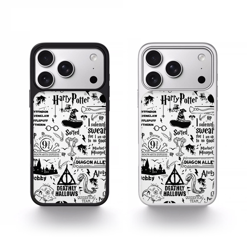 Harry Potter-Themed Phone Case for Apple iPhone 18 Pro Max, Cartoon Original Xiaomi Simple Huawei ins Style 17 Pro Magnetic 16 New Model 15 Korean Style 14 Black Edge Silver Edge Protective Cover
