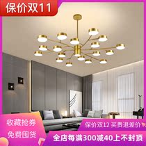 Nordic living room lamp chandelier modern simple style hall lighting Net red golden tree branch super bright restaurant bedroom light
