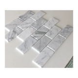 Мозаичная плитка из белого мрамора, большая белая перевернутая плитка для ванной комнаты, бара, душевой комнаты, художественная плитка для ванной комнаты