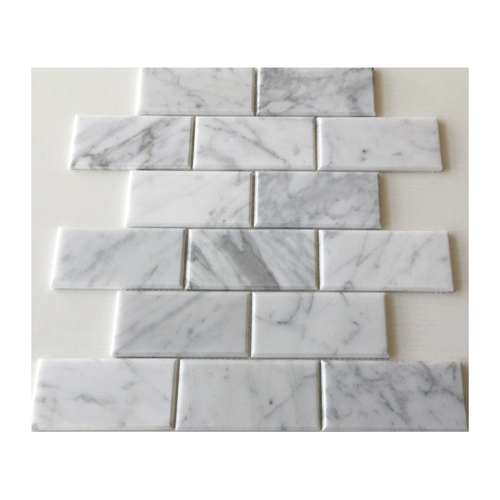 Мозаичная плитка из белого мрамора, большая белая перевернутая плитка для ванной комнаты, бара, душевой комнаты, художественная плитка для ванной комнаты