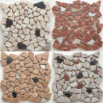 Colored ceramic mosaic pieces with pebble fragments porcelain tiles bar pool fish pond bathroom shower room garden