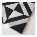 Черно -белый каменный мозаичный наклейка натуральная далисман Треугольник Линдс головоломка за головоломка ванная комната ванная комната барьер кирпич