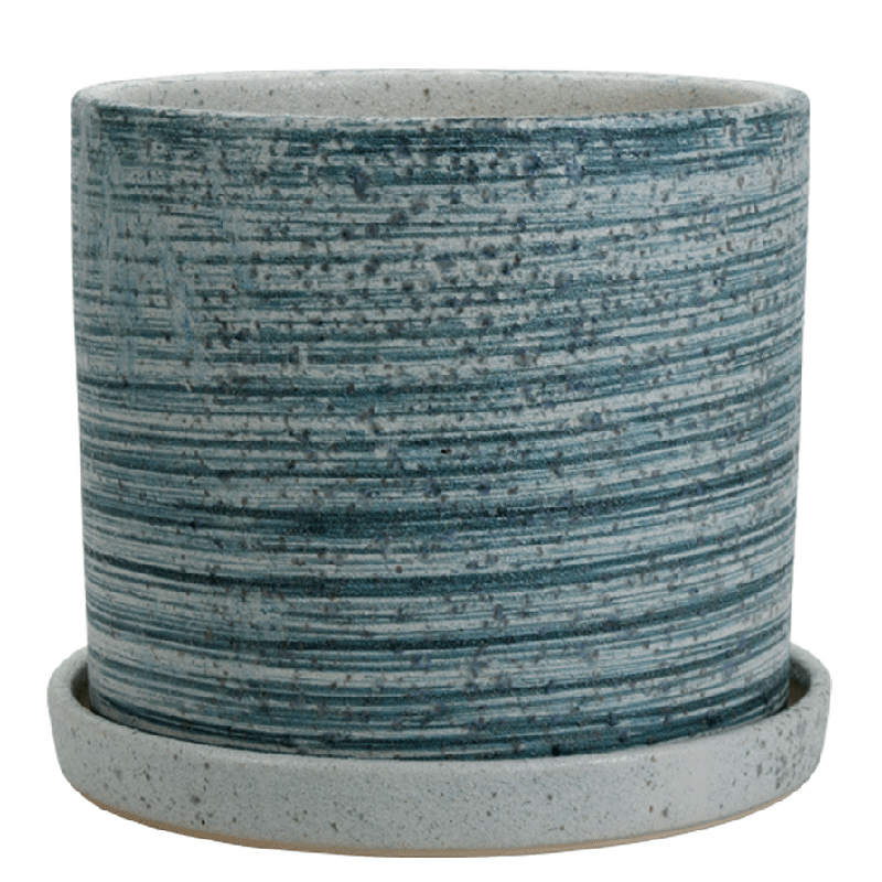 Thread series ceramic flower pot tray was oversized contracted cylindrical sitting room flowerpot pack mail clearance basin to plant trees