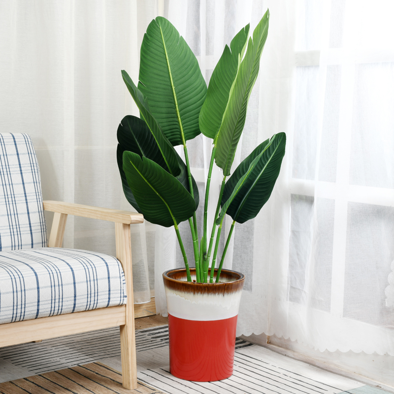 Ceramic large wholesale flower POTS clearance package mail home desktop ground flowerpot contracted green plant POTS to plant trees