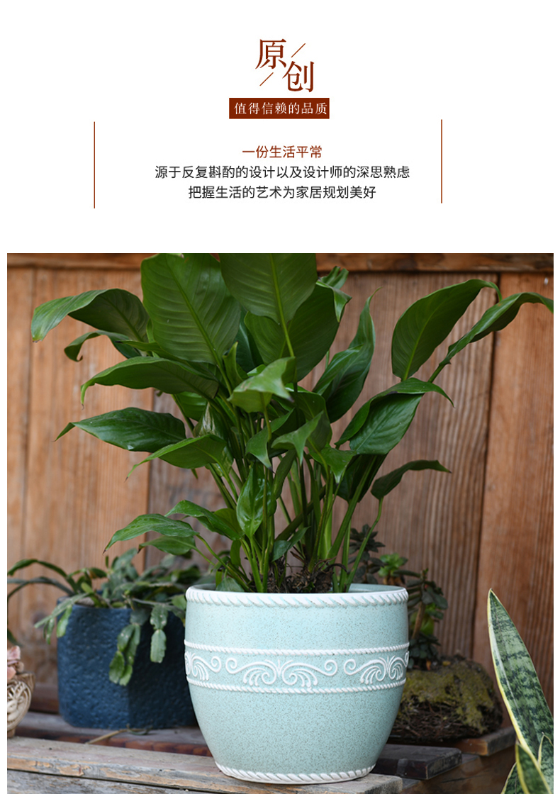 Ceramic large wholesale flower POTS clearance creative butterfly orchid green plant contracted sitting room balcony, fleshy flowerpot pack mail