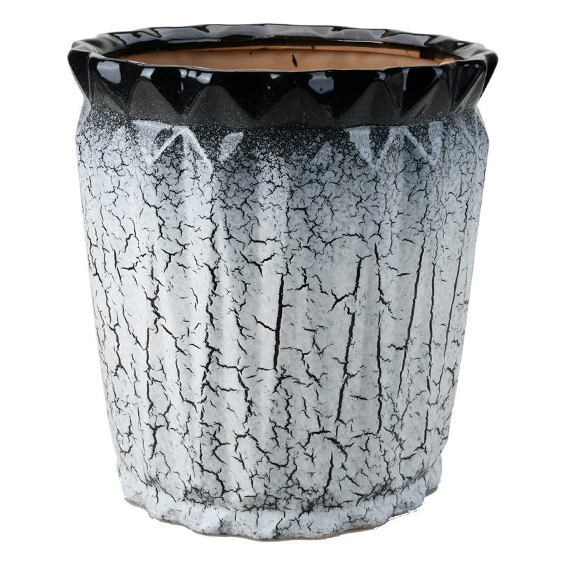 Nordic extra large wholesale ceramic flower pot contracted large caliber sitting room courtyard planting potted big flowerpot pack mail