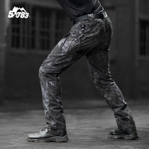 Military fans outdoor special forces wear-resistant tactical pants Male police black camouflage pants for training pants Waterproof overalls