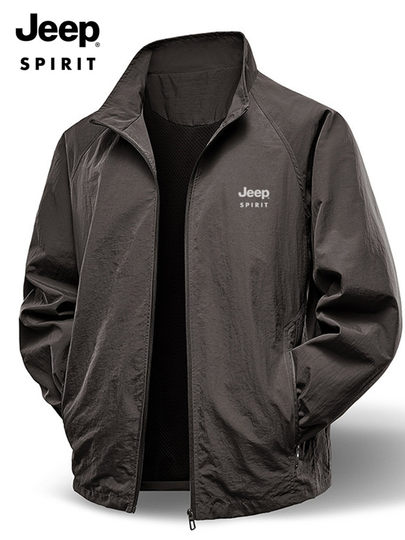 JEEP SPIRIT美式休闲运动外套男春秋季宽松户外防风防水冲锋夹克