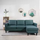 Простой минималистский стиль в скандинавском стиле, небольшая квартира, гостиная, аренда, отель, угловой тканевый диван, сменный левый и правый диван