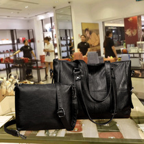 Bag female large capacity niche design leather tote bag 2021 new soft leather fashion shoulder messenger handbag