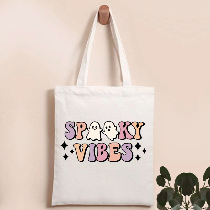 Сумка halloween tote bag 欧美风个性万圣节手提袋糖果袋子单肩购物袋