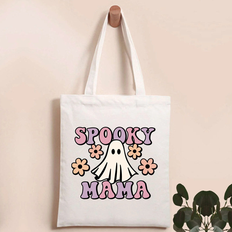 Сумка halloween tote bag 欧美风个性万圣节手提袋糖果袋子单肩购物袋