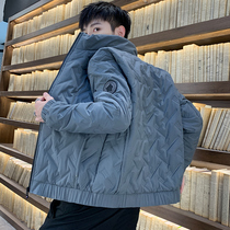 Cotton coat mens short winter clothes large size plus fat fat man plus velvet trend cotton coat 2020 new winter coat