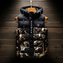 Mens spring down cotton padded 2021 New Youth vest warm waistless sleeveless horse jacket jacket