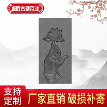 Sketch Lotus Buddha hand ancestral hall Temple with ancient relief Temple wall decoration Brick carving New product manager recommended