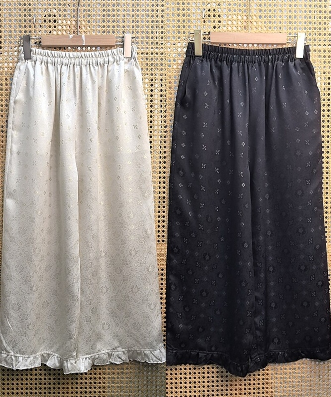 【Zhenjian Straight-Leg Lace Pants】100% Mulberry Silk Jin Tong Zhenjian (Small Treasure Pattern) Pants, Length 88 Cm, with Pockets 【Zhenjian Straight-Leg Lace Pants】100% Mulberry Silk Jin Tong Zhenjian (Small Treasure Pattern) Pants, Length 88 Cm, with Pockets