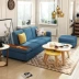 [Tự] Lin Gỗ tối giản hiện đại sofa phòng khách lưu trữ giường vải góc ba căn hộ nhỏ 1004 - Ghế sô pha