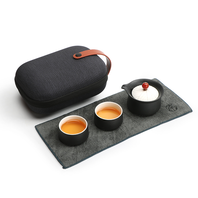 [proprietary] Mr Nan shan ceramic meditation crack cup a pot of two cups of Japanese travel tea set