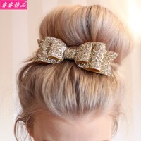Ladies large bow glitter hairpin headdress hair accessories