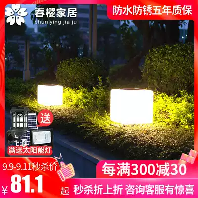 led wall light outdoor simple square solar waterproof light outdoor Villa Terrace courtyard entrance pillar light