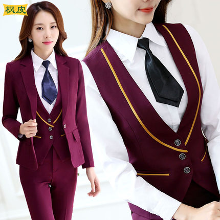 酒店服务员工作服女长袖美容院KTV吧台前台马