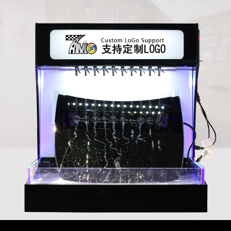 Automotive transparent film TPU paddling hydrophobic repulsive water test machine Automotive coating crystal flooding effect display