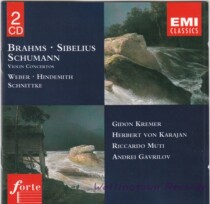 Karajan Kramer Gavrilov Brahms Sibelius Schumann Violin Concerto