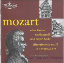 Vienna Konzerthaus Quartet Mozart No. 13 Serenade No. 17 Diversion W008