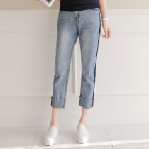 Women jeans 2021 New ankle-length pants casual pants students Korean loose straight pants tide bf