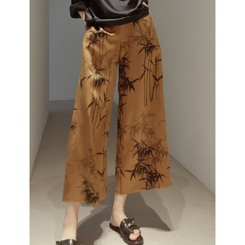 Epic-Level [Xiangyun Pi Zi Heavy Satin] from the Series of Works Titled: Splendidly Noble and Luxurious ~ Golden Bamboo ◆ 100% Mulberry Silk】26 National Style Old Money