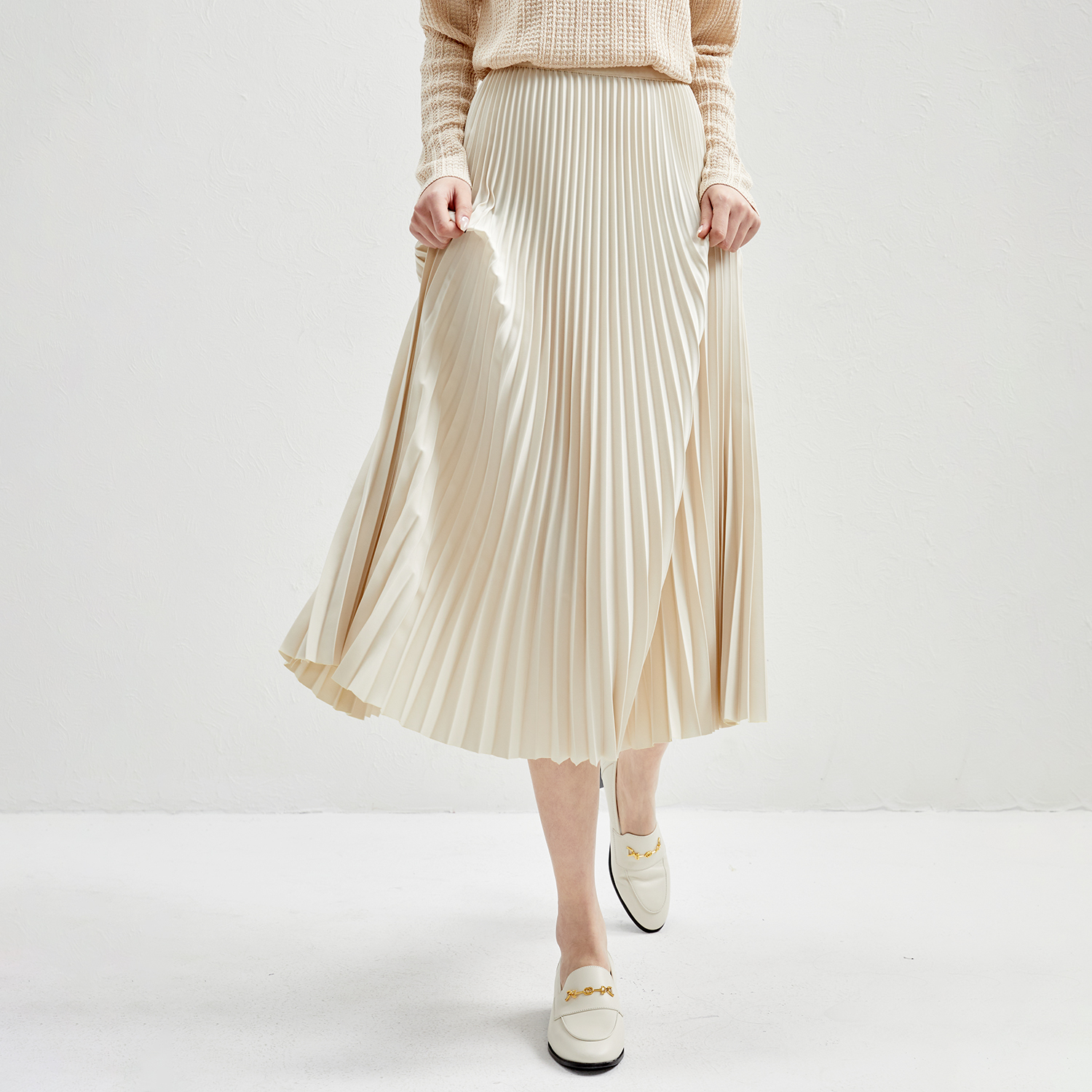 Jang Mei (QZ0311405) Spring and summer new rocking Hart Ben style 100 pleats 12 color Jedi Fairy Half Body Dress