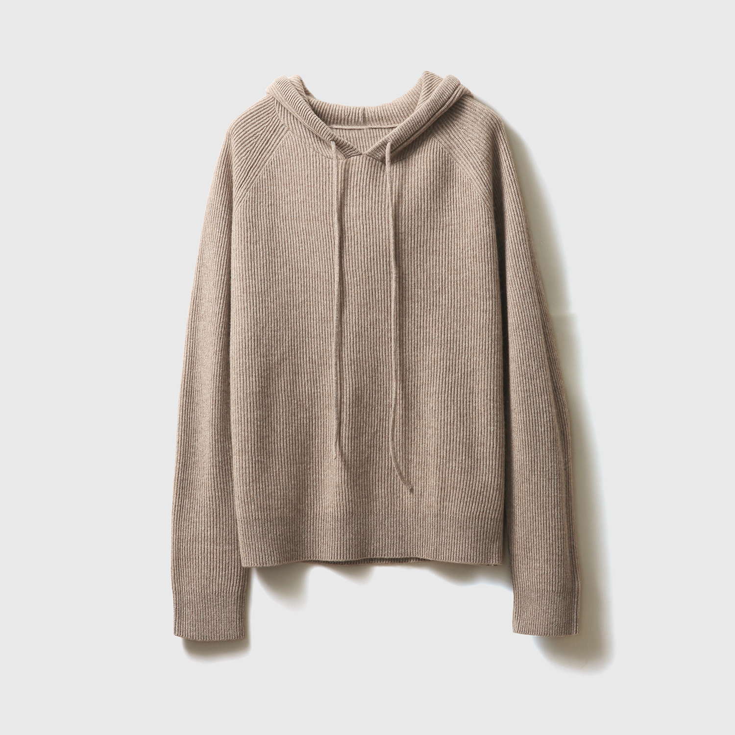 Rong Mei (ZZ1120635) lazy casual age-reducing cashmere wool hooded long-sleeved knit pullover