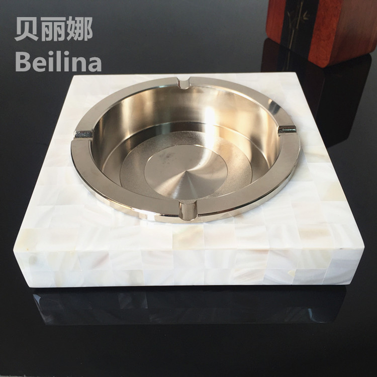 Shells Tobacco Ashtray Berlina Creative Decoration White Bay High-end Hotel Home Craft Accessories Pendulum factory Production