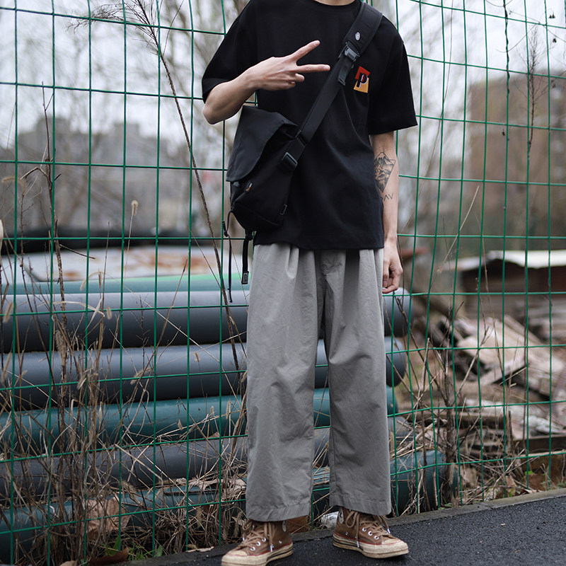 Sixpence OXYGEN High-density cotton loose 9-point casual all-match overalls - two colors