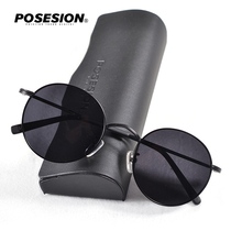 POSESION metal light small face myopia sunglasses female retro polarized sunglasses with degrees sunglasses male