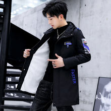 禅羽正品中长款保暖棉衣男士加绒加厚外套