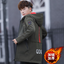 禅羽正品秋冬新款棉衣男士中长款加绒夹克