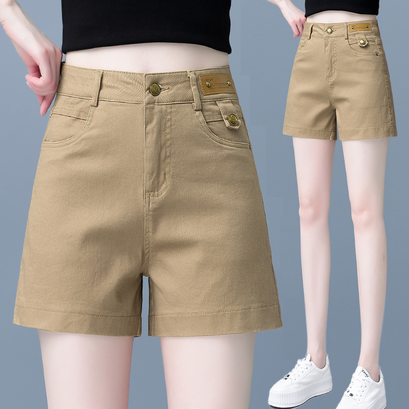 Women's Summer Shorts 2026 New High-Waisted Loose Slimming Elastic A-Line Casual Outerwear Thin Wide-Leg Hot Pants