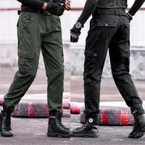 Overalls mens autumn military pants loose straight multi-bag large size Tide brand outdoor casual long pants work pants men