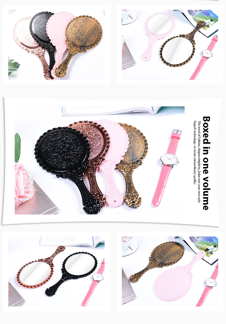 Retro xử lý gương trang điểm cầm tay thẩm mỹ viện hình xăm gương làm đẹp cầm tay công cụ cầm tay - Các công cụ làm đẹp khác bộ cọ trang điểm cho người mới bắt đầu