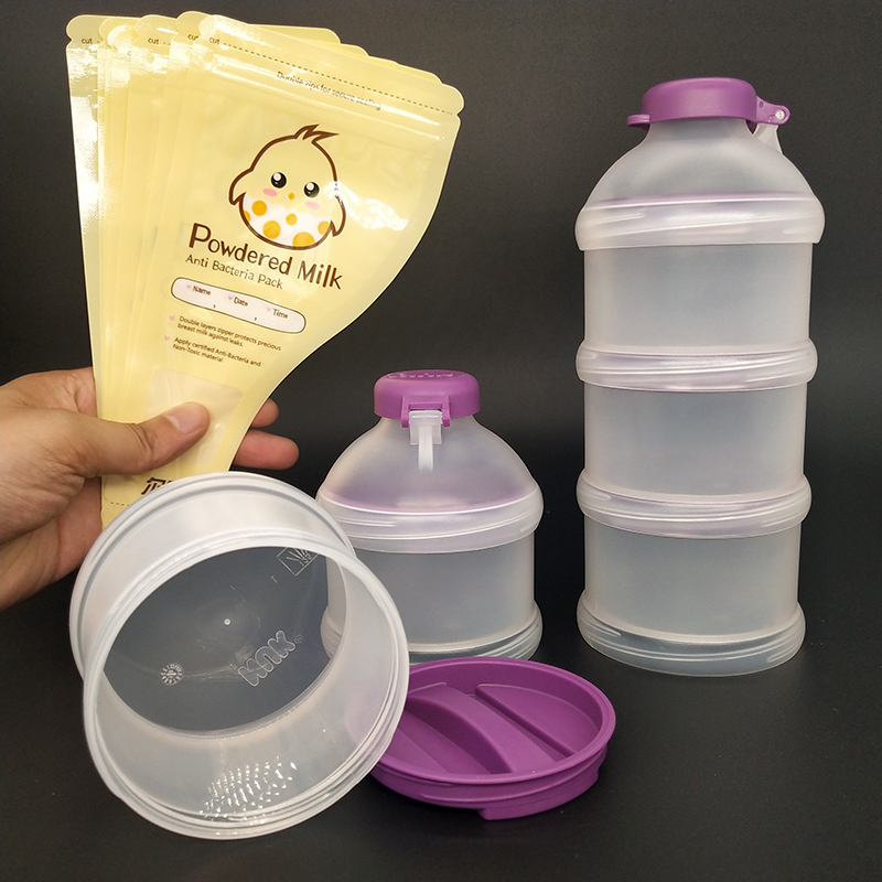Germany imported NUK milk powder box Baby baby out of the three-layer portable milk powder grid large capacity sealed sub-packing box